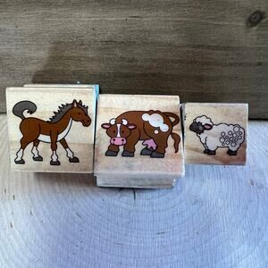 Rubber Stamp Farm Animals